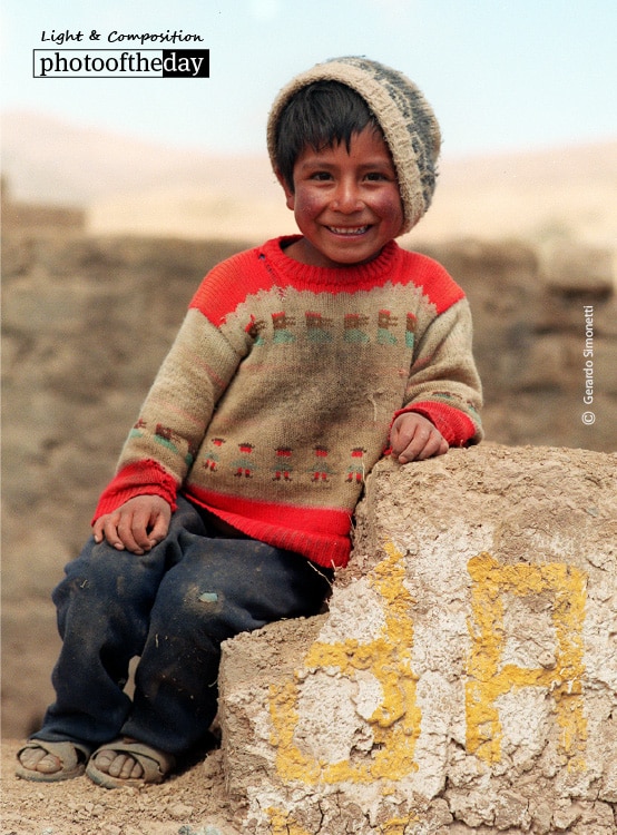 A Roadside Boy in Peru, by Gerardo Simonetti