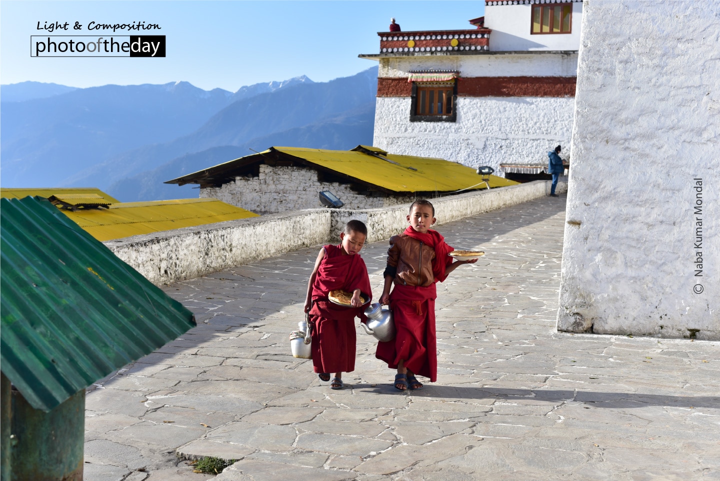 Tea Break with Little Monks, by Naba Kumar Mondal