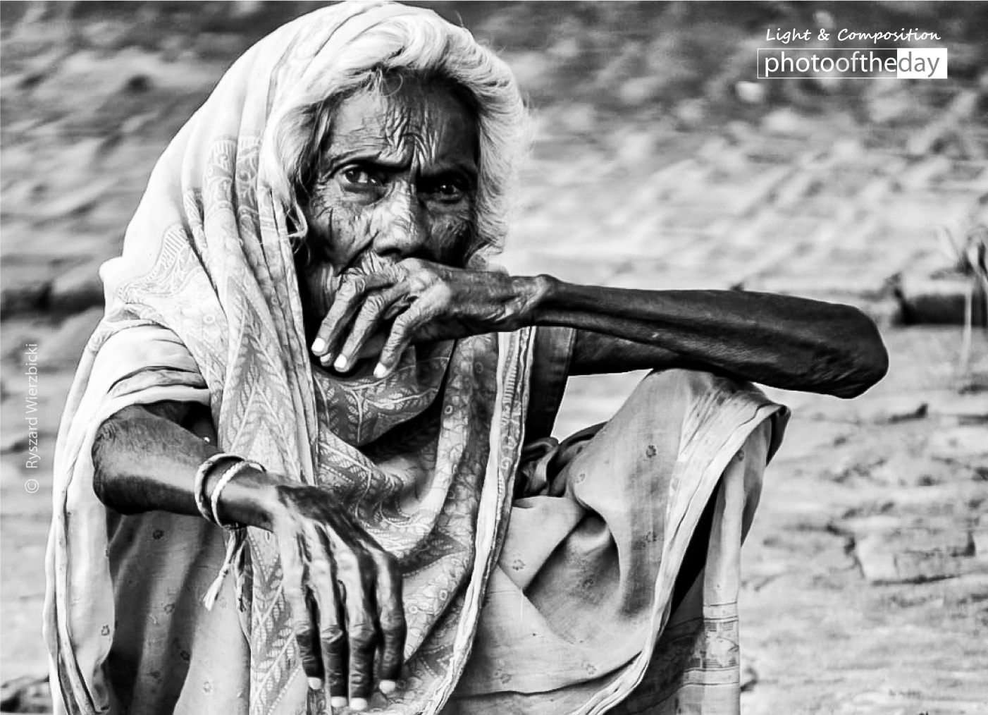 An Old Woman of Bodh Gaya by Ryszard Wierzbicki