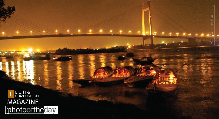 The Golden Bridge at Kolkata, by Achintya Guchhait