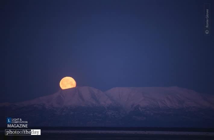 Moonset over Mt Susitna, by Ronnie Glover