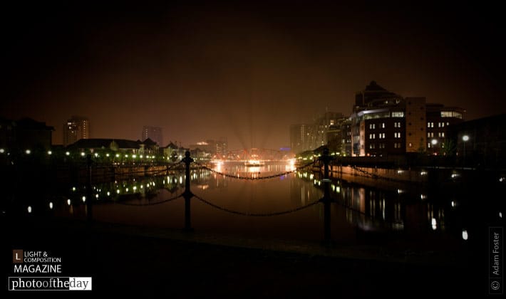 Salford Quays by Night, by Adam Foster