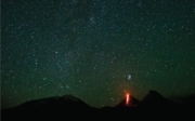 Starry Night and the Erupting Volcano, by Sergiy Kadulin