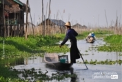 A Rower at the Floating Village, by Ryszard Wierzbicki