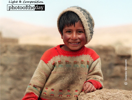 A Roadside Boy in Peru, by Gerardo Simonetti