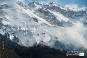 Paraglider at La Tournette, by Ola Cedell