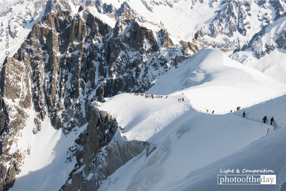 Vallee Blanche Ridge Walk, by Ola Cedell