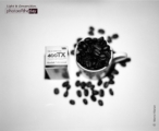 B&W Negative Coffee Beans, by Morris Hilarian