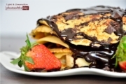 Strawberry and Chocolate Pan-crepe, by Rasha Rashad