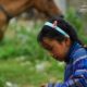 A Sapa Girl and a Horse by Ryszard Wierzbicki