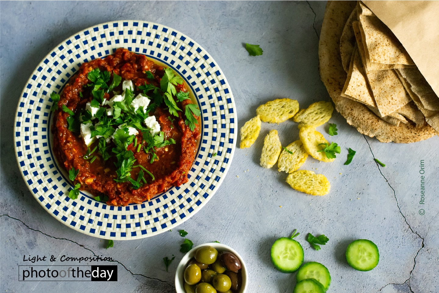 Roasted Eggplant and Red Pepper Dip by Roseanne Orim