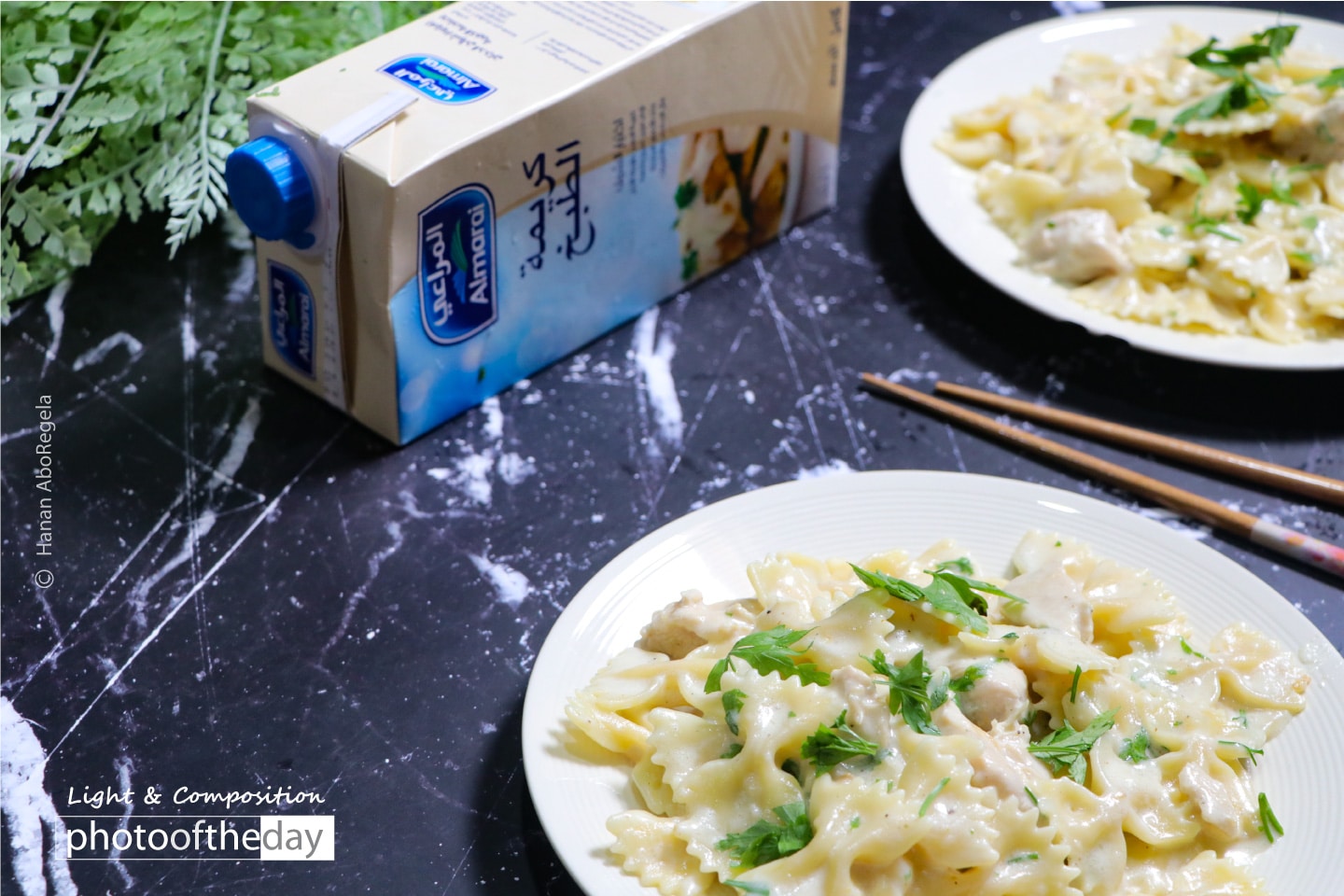 Farfalle Pasta with the White Sauce by Hanan AboRegela