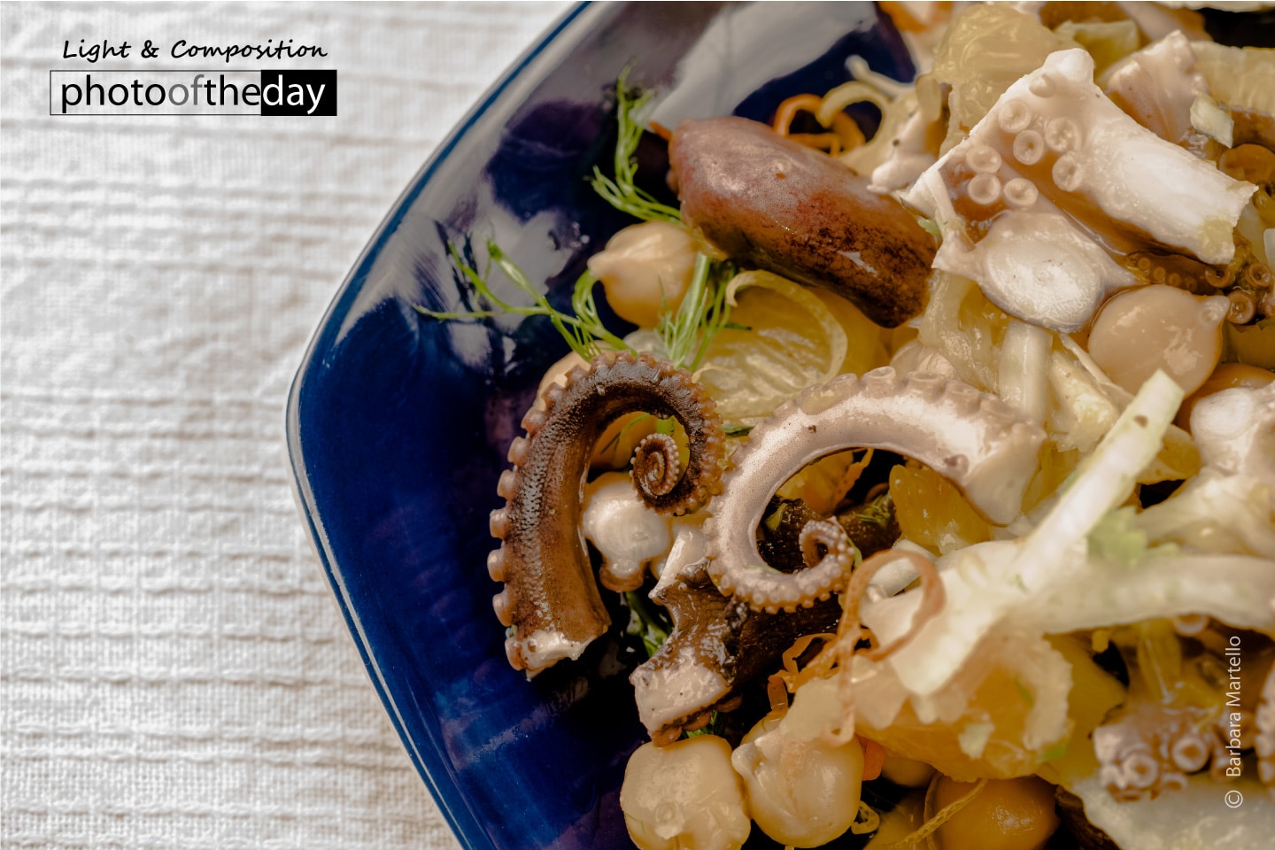 Octopus Salad with Orange, Chickpeas, and Fennel by Barbara Martello