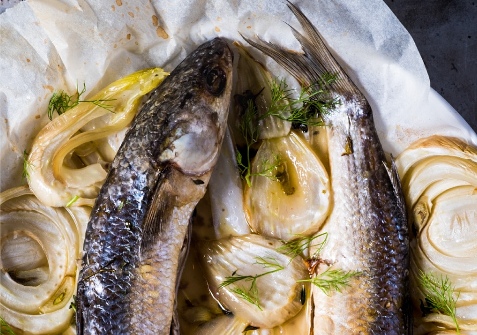 Backed Mullets with Fennel by Barbara Martello