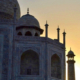 Sunset at Taj Mahal by Nicole Laris