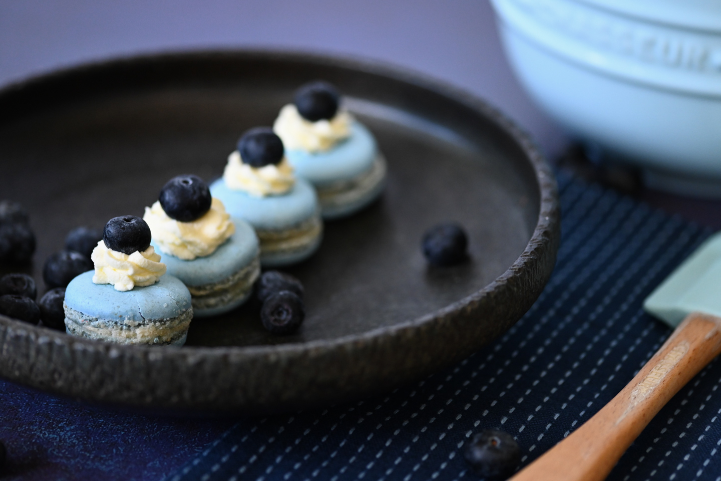 Blueberry Macarons by Leanne Lindsay