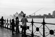 Fishing on the Harbour by Leanne Lindsay