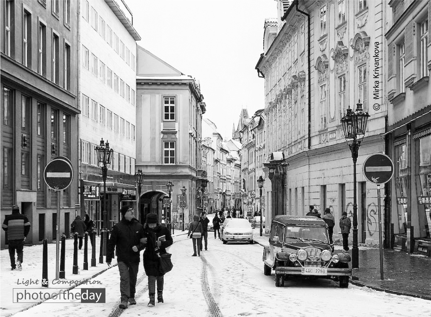 The Old Center of Prague by Mirka Krivankova