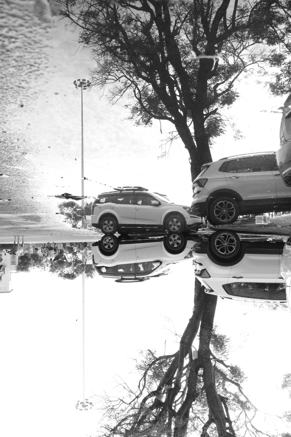 Street Water Reflect as Mirror by Karthick Saravanan