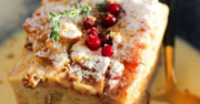 Sweet Bread Pudding with Creamy Vanilla Sauce by Larisa Sferle