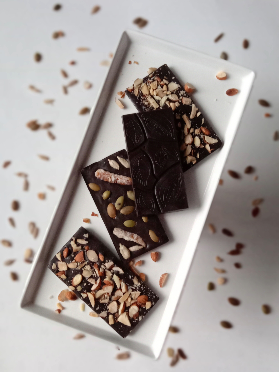 Homemade Nuts & Seeds Dark Chocolate Bars by Aditi Singh