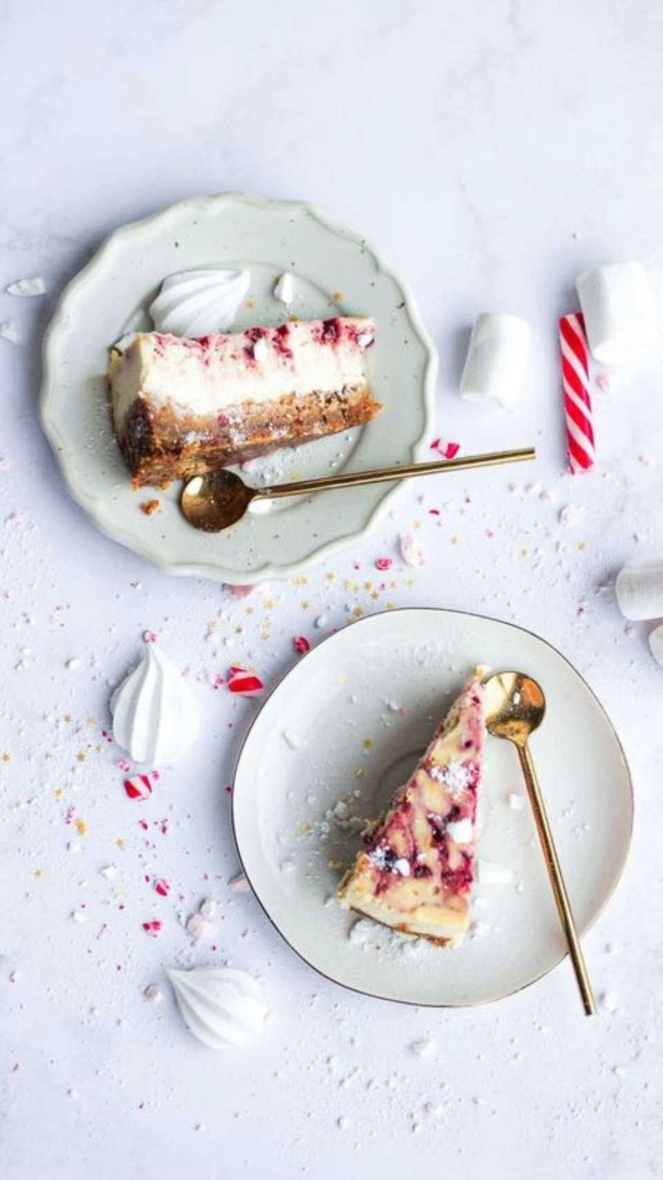 Wintery Cheesecake with Cranberry Sauce by Larisa Sferle