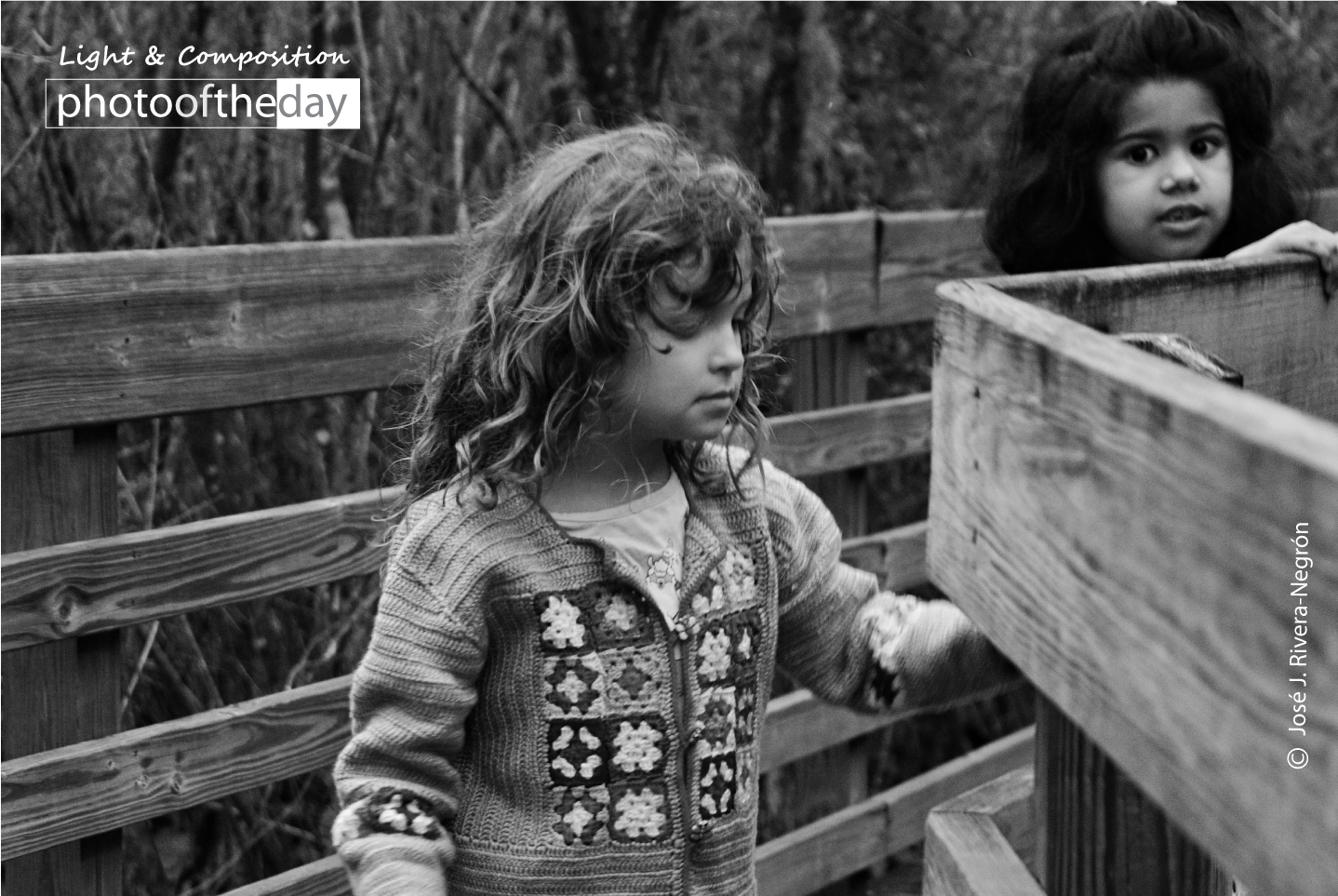 Kids on the Wooden Bridge by Jose Juniel Rivera-Negron