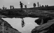 Reflection at Bandra Beach by Amit K Sharma