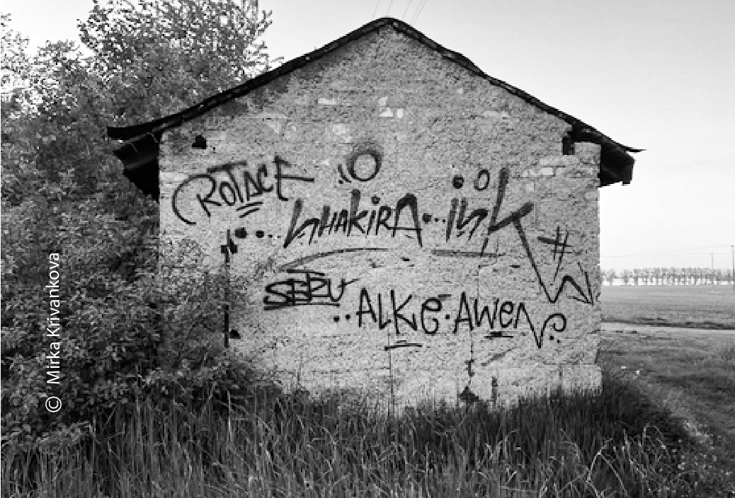 Graffiti at the Old Train Station by Mirka Krivankova